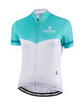 BIANCHI MILANO Cyklistický dres s krátkym rukávom - GINOSA LADY - modrá/biela