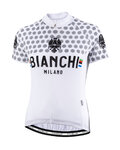 BIANCHI MILANO Cyklistický dres s krátkym rukávom - CROSIA LADY - biela/šedá