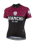 BIANCHI MILANO Cyklistický dres s krátkym rukávom - CROSIA LADY - ružová/čierna