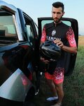 BIANCHI MILANO Cyklistický dres s krátkym rukávom - PEDASO - ružová/čierna
