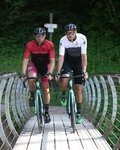 BIANCHI MILANO Cyklistický dres s krátkym rukávom - QUIRRA - čierna/biela