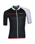 Cyklistický dres s krátkym rukávom - PURE SPEED  - biela/čierna