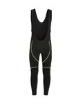 Cyklistické nohavice dlhé s trakmi - FLEX WINTER - čierna/zelená