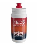 ELITE Cyklistická fľaša na vodu - FLY INEOS GRENADIERS 550ml - oranžová/biela/červená