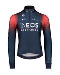 BIORACER Cyklistický dres s dlhým rukávom zimný - INEOS GRENADIERS '22 - modrá/červená
