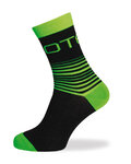 BIOTEX Cyklistické ponožky klasické - LINES - zelená/čierna