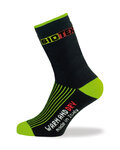BIOTEX Cyklistické ponožky klasické - TERMO - zelená/čierna