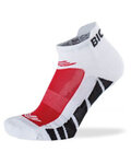 BIOTEX Cyklistické ponožky členkové - MICRONET GHOST - biela/červená/čierna