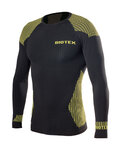 BIOTEX Cyklistické tričko s dlhým rukávom - 3D - žltá/čierna