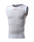 BIOTEX Cyklistické tričko bez rukávov - CANOTTA + CARBON - biela