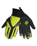 BIOTEX Cyklistické rukavice dlhoprsté - ARTIC GEL - čierna/žltá