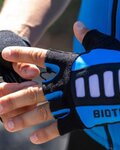 BIOTEX Cyklistické rukavice krátkoprsté - MESH RACE  - čierna/modrá