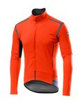 CASTELLI Cyklistická zateplená bunda - PERFETTO ROS CONVERT - oranžová