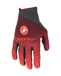 CASTELLI Cyklistické rukavice dlhoprsté - CW 6.1 CROSS - červená