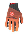 CASTELLI Cyklistické rukavice dlhoprsté - CW 6.1 CROSS - oranžová
