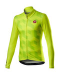 CASTELLI Cyklistický dres s dlhým rukávom zimný - CUBI LONG - žltá
