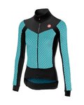 CASTELLI Cyklistický dres s dlhým rukávom zimný - SFIDA LADY WINTER - svetlo modrá/čierna