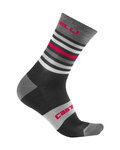 CASTELLI Cyklistické ponožky klasické - GREGGE 15 - červená/čierna