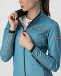 CASTELLI Cyklistická zateplená bunda - DINAMICA LADY WINTER - svetlo modrá