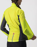CASTELLI Cyklistická vetruodolná bunda - SQUADRA STRECH LADY - žltá