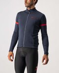 CASTELLI Cyklistický dres s dlhým rukávom zimný - FONDO 2 WINTER - modrá