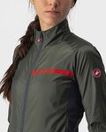 CASTELLI Cyklistická vetruodolná bunda - SQUADRA STRECH LADY - zelená