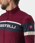 CASTELLI Cyklistický dres s dlhým rukávom zimný - PASSISTA - bordová