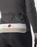 CASTELLI Cyklistický dres s dlhým rukávom zimný - VOLARE LADY WINTER - biela/čierna