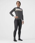 CASTELLI Cyklistický dres s dlhým rukávom zimný - VOLARE LADY WINTER - biela/čierna