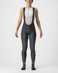CASTELLI Cyklistické nohavice dlhé s trakmi - VELOCISSIMA DT LADY - čierna