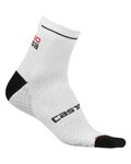 CASTELLI Cyklistické ponožky klasické - ROSA CORSA DUE LADY - biela