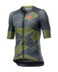 CASTELLI Cyklistický dres s krátkym rukávom - CLIMBER'S 3.0 - šedá/žltá
