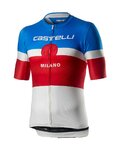 CASTELLI Cyklistický dres s krátkym rukávom - MILANO - biela/modrá/červená