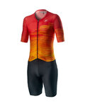 CASTELLI Cyklistická kombinéza - PR SPEED - červená/čierna