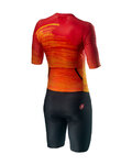 CASTELLI Cyklistická kombinéza - PR SPEED - červená/čierna