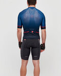 CASTELLI Cyklistický krátky dres a krátke nohavice - AERO RACE - modrá/šedá