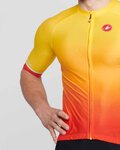 CASTELLI Cyklistický dres s krátkym rukávom - AERO RACE 6.0 - červená/žltá