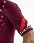 CASTELLI Cyklistický dres s krátkym rukávom - AVANTI - bordová
