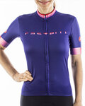 CASTELLI Cyklistický dres s krátkym rukávom - GRADIENT LADY - ružová/fialová