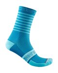 CASTELLI Cyklistické ponožky klasické - SUPERLEGGERA 12 LADY - modrá/svetlo modrá