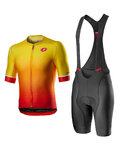 CASTELLI Cyklistický krátky dres a krátke nohavice - AERO RACE - žltá/čierna