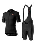 CASTELLI Cyklistický krátky dres a krátke nohavice - ENTRATA II - čierna