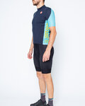 CASTELLI Cyklistický krátky dres a krátke nohavice - ENTRATA - čierna/modrá