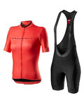 CASTELLI Cyklistický krátky dres a krátke nohavice - GRADIENT LADY - čierna/ružová