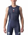 CASTELLI Cyklistické tričko bez rukávov - SOUDAL QUICK-STEP - modrá