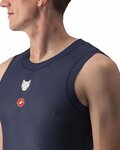 CASTELLI Cyklistické tričko bez rukávov - SOUDAL QUICK-STEP - modrá