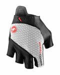 CASTELLI Cyklistické rukavice krátkoprsté - ROSSO CORSA PRO V - biela