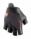 CASTELLI Cyklistické rukavice krátkoprsté - ROSSO CORSA PRO V - šedá