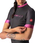 CASTELLI Cyklistický dres s krátkym rukávom - GRADIENT LADY - antracitová