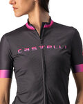 CASTELLI Cyklistický dres s krátkym rukávom - GRADIENT LADY - antracitová